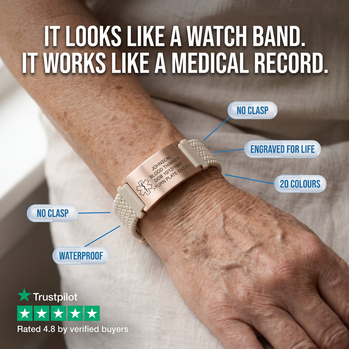 Personalized Medical ID Bracelet
